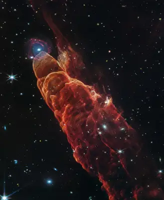 Herbig-Haro 49/50 (NIRCam and MIRI Image)