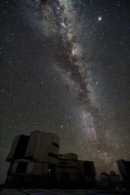 Group portrait of the VLT with the galaxy