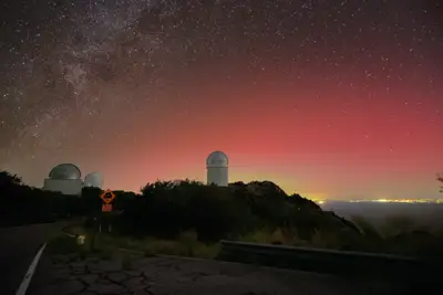 Aurora Above Kitt Peak National Observatory