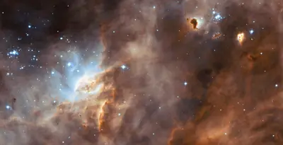 Hubble studies sequences of star formation in neighbouring galaxy